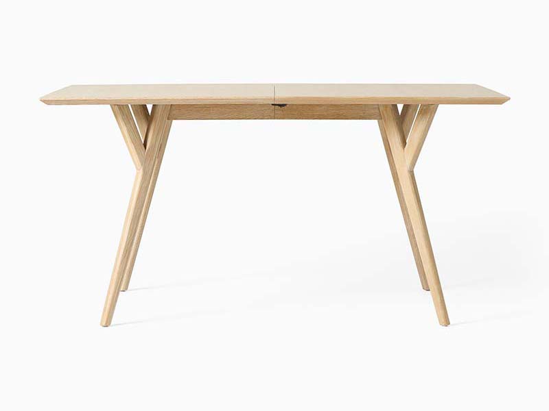 Expandable and Elegant Ash Wooden Dining Table Sustainably Living Room Dining Table - Image 3
