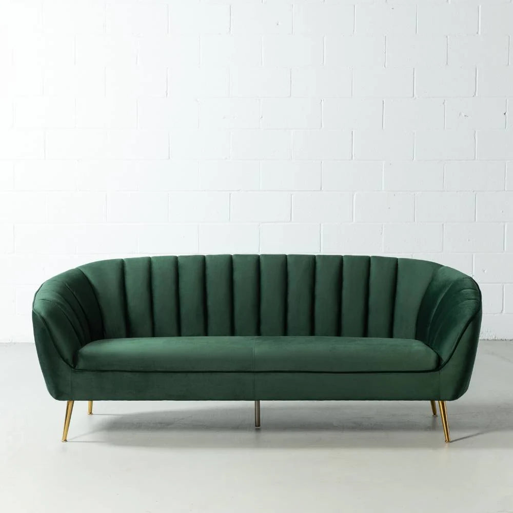 AUDREY - Green Velvet Sofa - Image 2