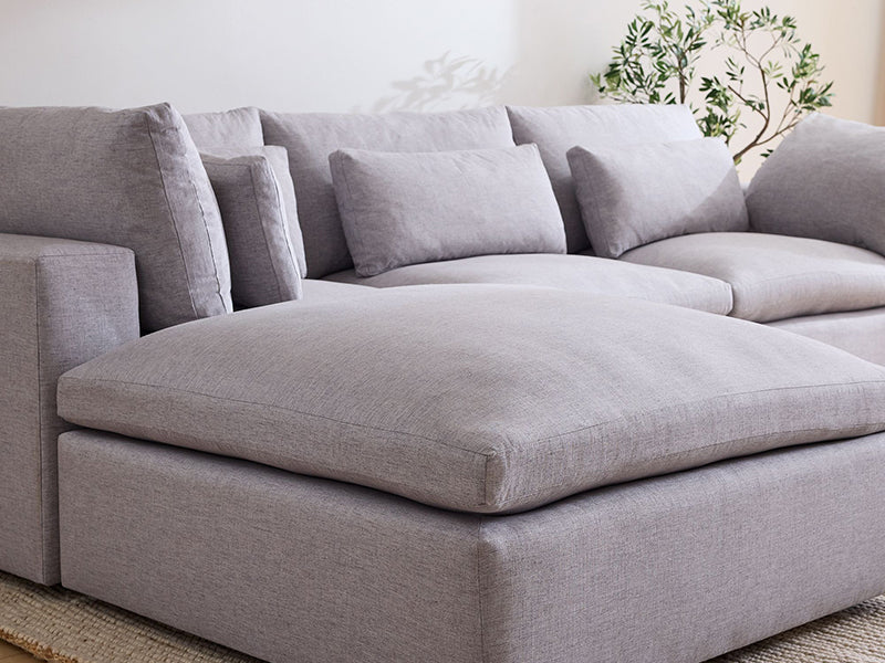 Luxury Fabric Sectional Couch Sofa Set For Home New Style Harmony Ottoman Linen Sectional Couch Sofa - Image 2