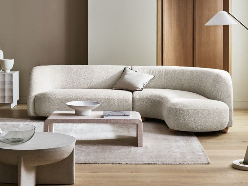 Luxury Fabric Sectional Couch Sofa Set For Home New Style Harmony Ottoman Linen Sectional Couch Sofa - Image 3