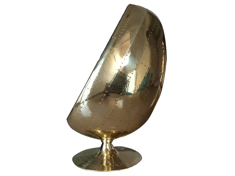Egg Pod Chair,  Aviation Chair, Egg Chair, Aviator Chair, Brass Golden Chair, Leisure Chair, Modern Chair - Image 3
