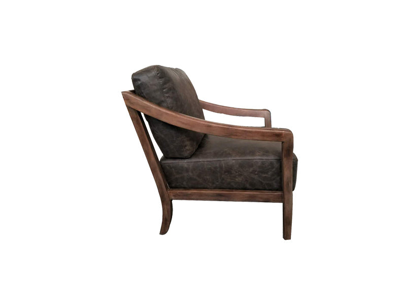 Genuine Leather Chair,Armrest Chair,Living Room Chair - Image 4