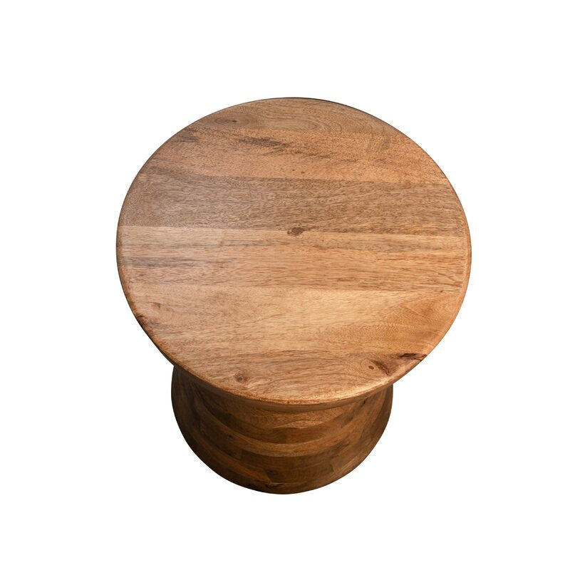 Briar Neutral Drum Wooden Accent Table - Image 10