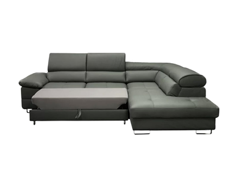 Grey Sofa Bed,Lounge Sofa Bed,Pu Sofa Bed,Genuine Leather Sofa Bed,Living Room Sofa Bed For Leisure - Image 2