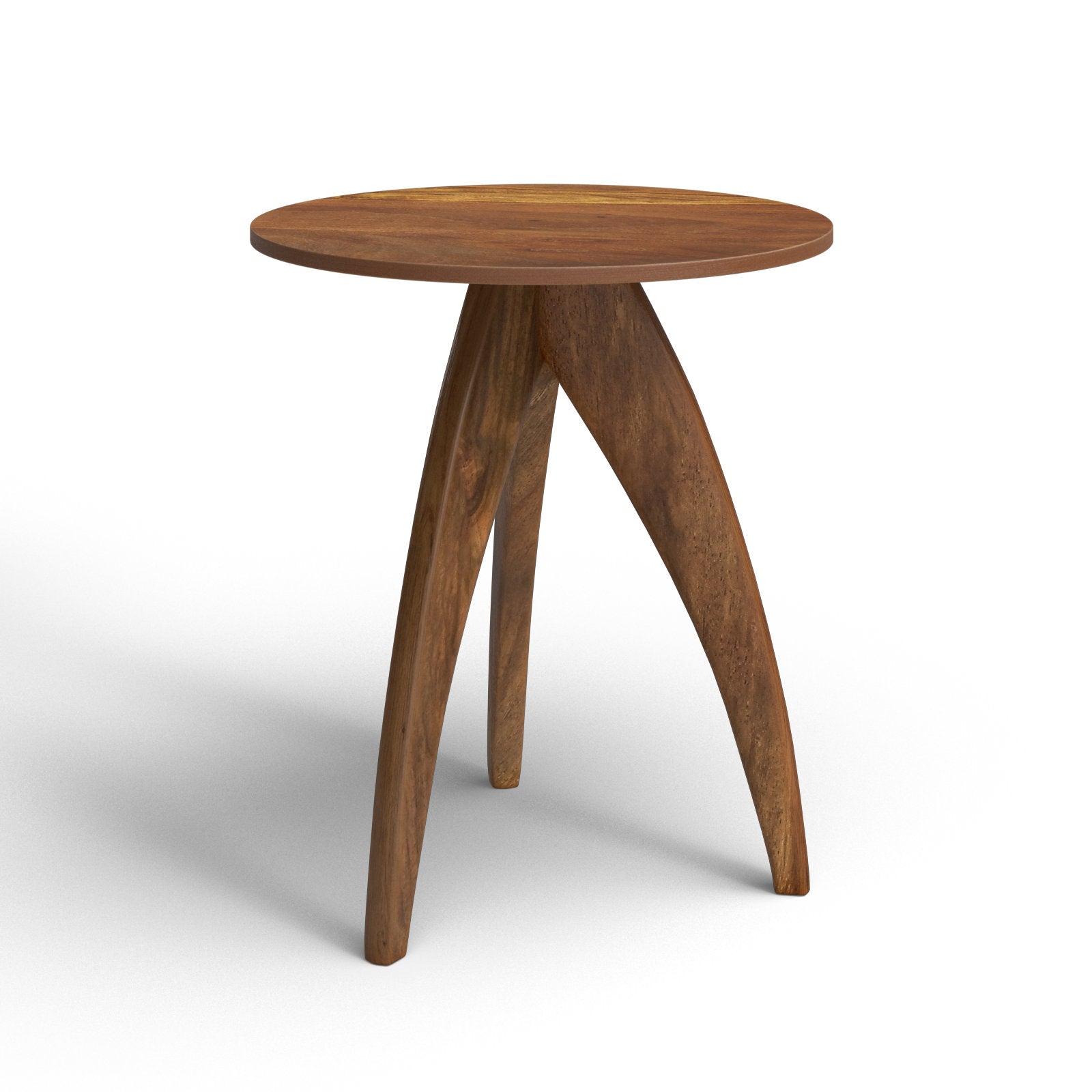 Titan Solid Wood 3 Legs End Table - Image 2
