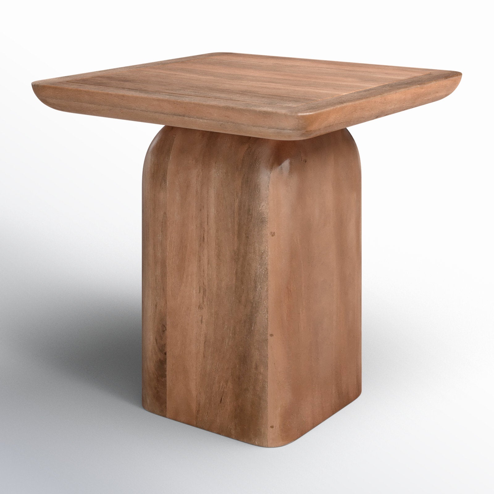 Maximo Solid Wood Pedestal End Table - Image 2