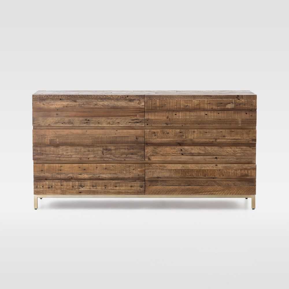 Jasper Reclaimed Wood & Iron Base 6-Drawer Dresser - Image 2