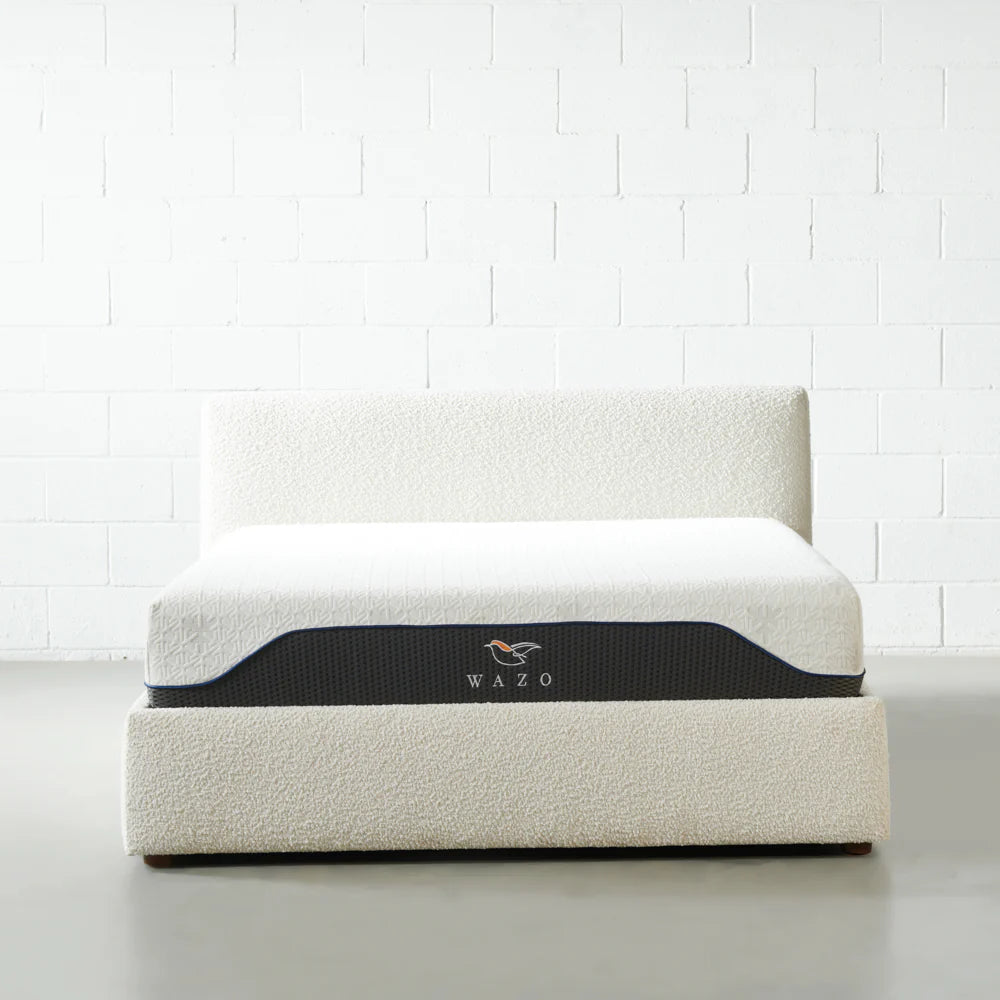 HARPER - Cream Boucle Fabric Lift Up Storage Platform Bed - Image 3