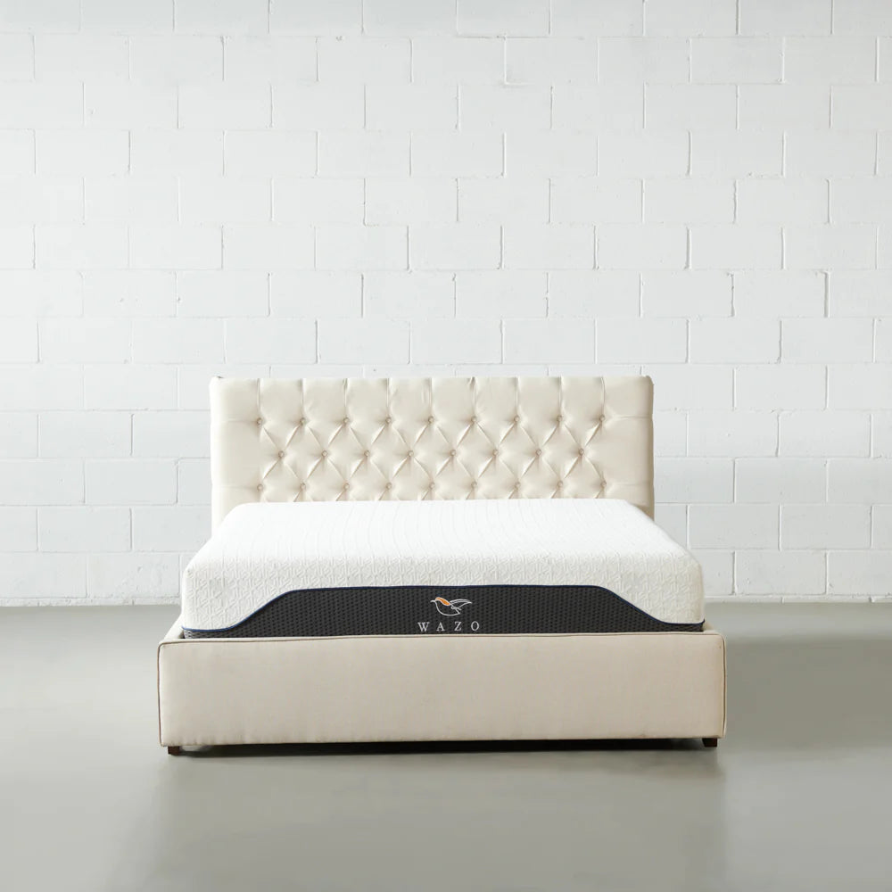AMARA - Beige Fabric Bed - Image 3