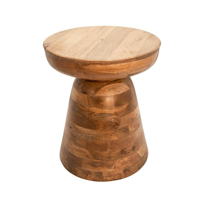 Briar Neutral Drum Wooden Accent Table - Image 9
