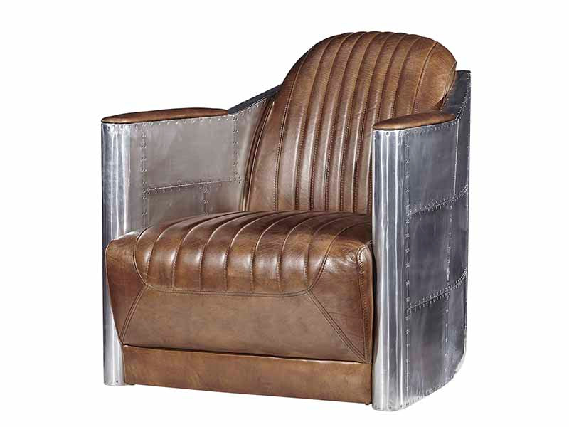 Aviator Leather Chair, Leather Chair,Aviator  Chair, Tomcat Chair,  Chair in Vintage Leather - Image 2