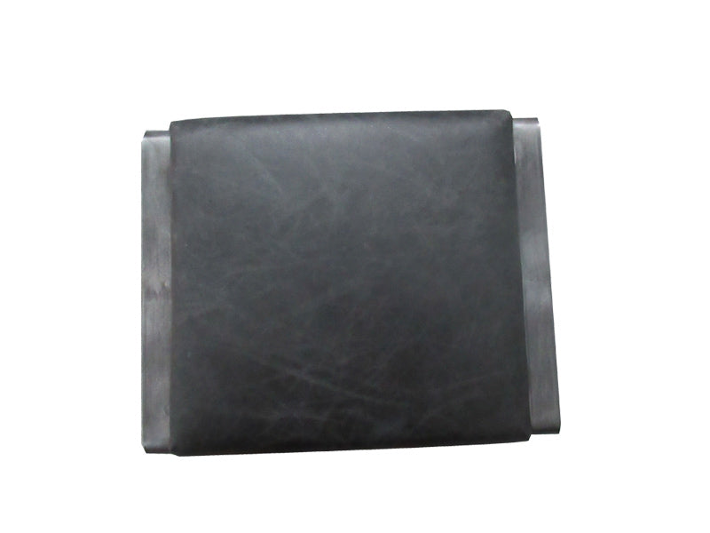 Black Square Leather Ottoman Chair,Stainless Steel Frame Ottoman Chair - Image 3