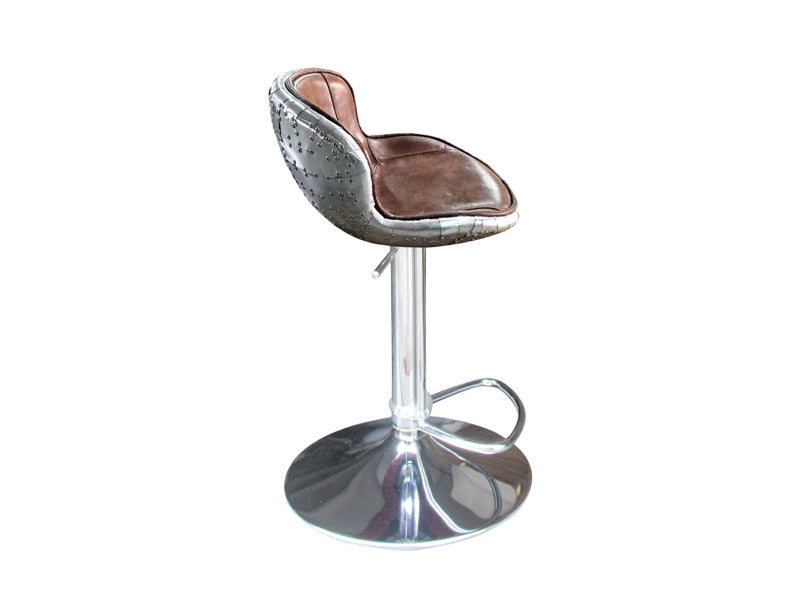 Leather Bar Chair Adjustable - Image 2