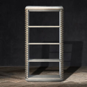 Faddish Aluminum Book Shelf Bookcase and Room Divider Storage Shelves