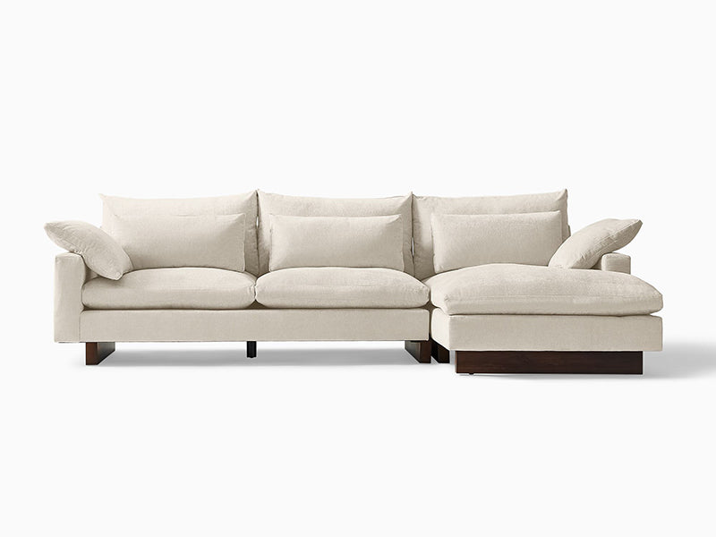 New Style Harmony 3-Piece Ottoman Linen Sectional Couch Sofa Sectional Custom Size Sectional Couch Sofa - Image 4