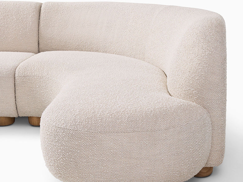 Luxury Boucle Sectional Couch Sofa Sectional Couch Sofa Harmony Ottoman Boucle Sofa Set For Home - Image 2
