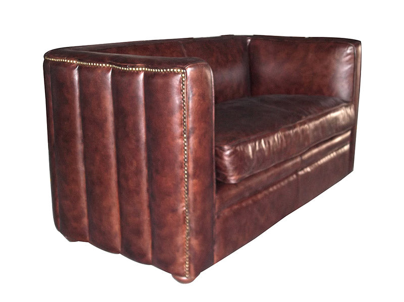 Leather Furniture Sofa;Brown Leather Sofa;Vintage Leather Sofa;Vintage Brown Leather Furniture Sofa - Image 2