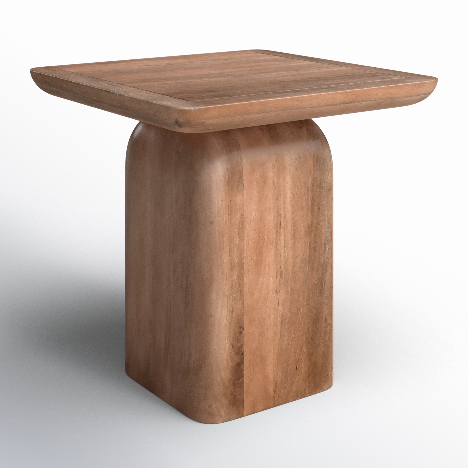 Maximo Solid Wood Pedestal End Table - Image 3
