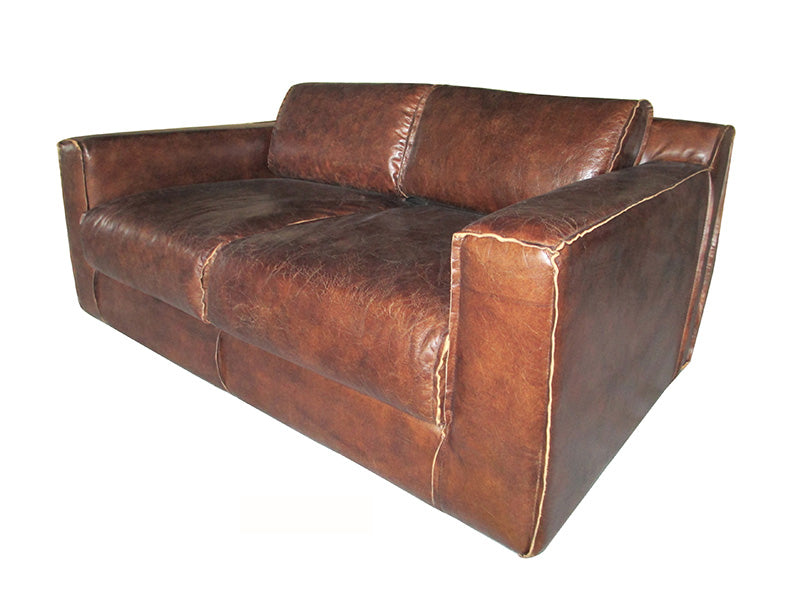 antique leather sofa;leather furniture;leather couch;Antique Leather Furniture American Leather Couch Sofa - Image 2