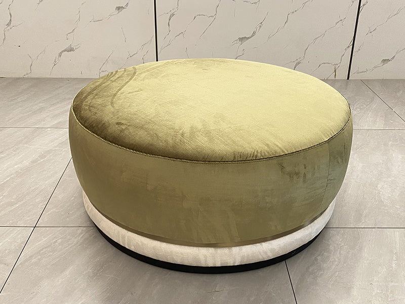 Italian Handmade Luxury Living Room Furniture Velvet Ottoman Lounge Pouf Chair With Ottoman - Image 3