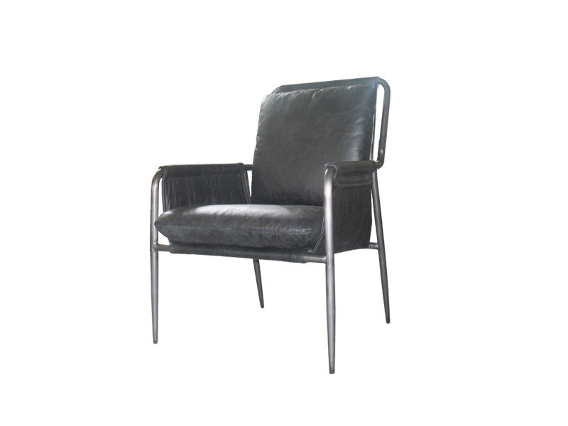 Leisure Chair,Genuine Leather Chair,Dining Chair With Arms - Image 4