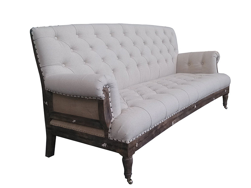 Deconstructed Furniture Living Room Sofa Mid Century Dining Sofa Wood Chairs - Image 4