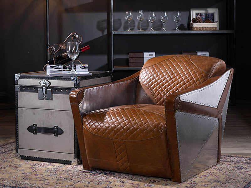 Aviator Vintage Leather Tomcat Chair - Image 2