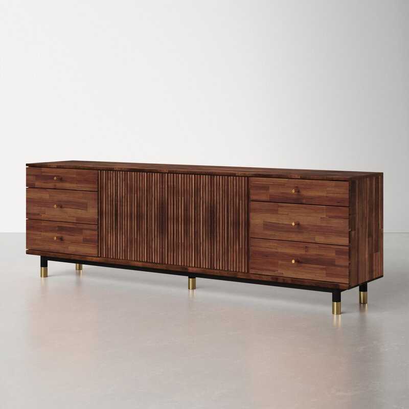 Caiden Acacia Solid Wood TV Stand - Image 3