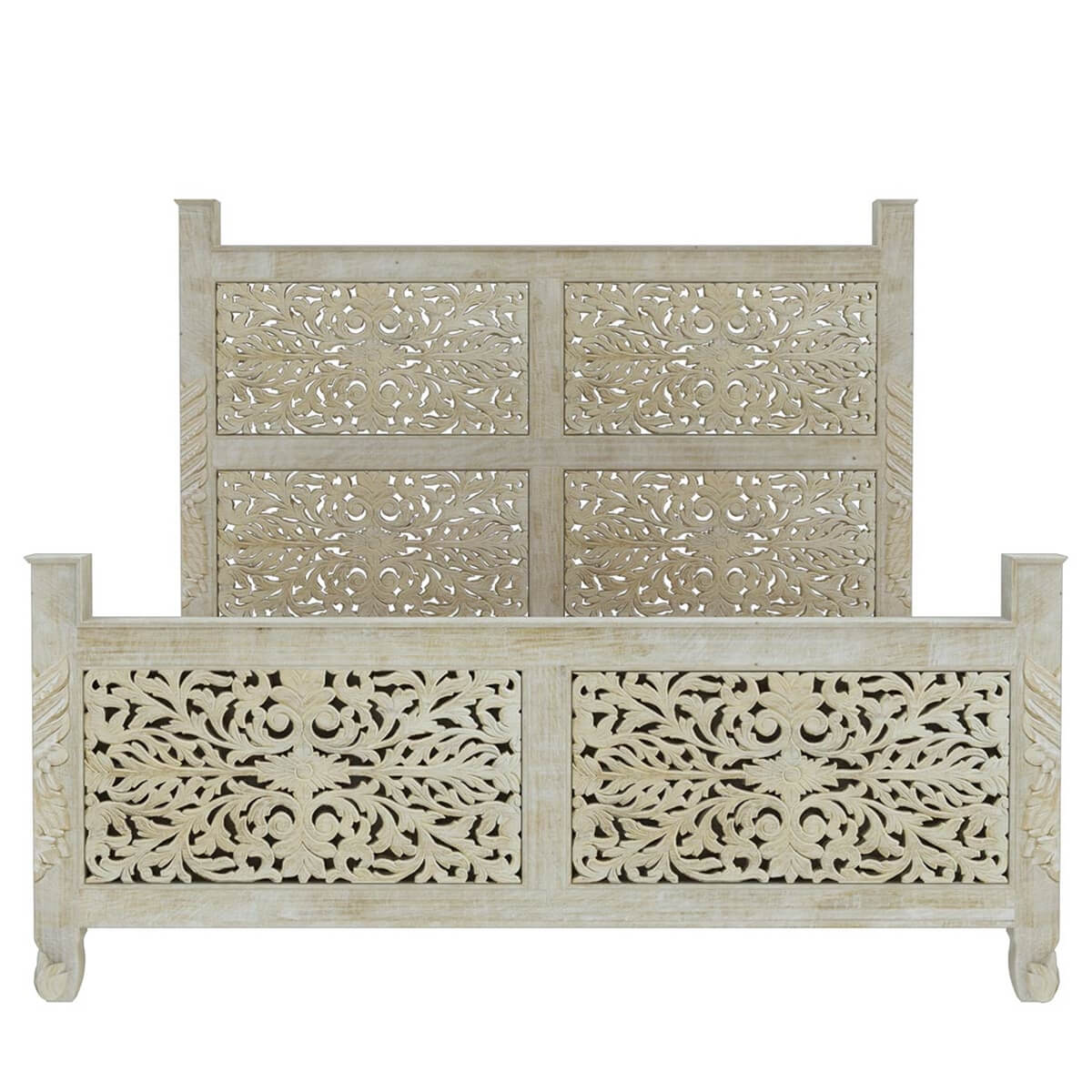 Callahan Solid Wood Hand Carved Platform Bed - Image 6