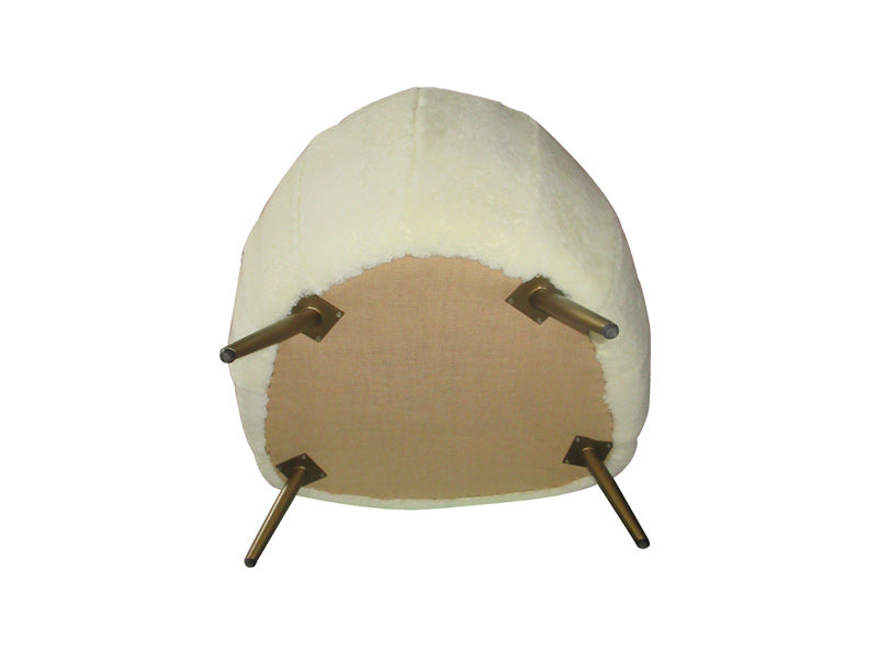 White Chair,Full Wool Chair,Genuine Leather Chair,Dining Chair - Image 5