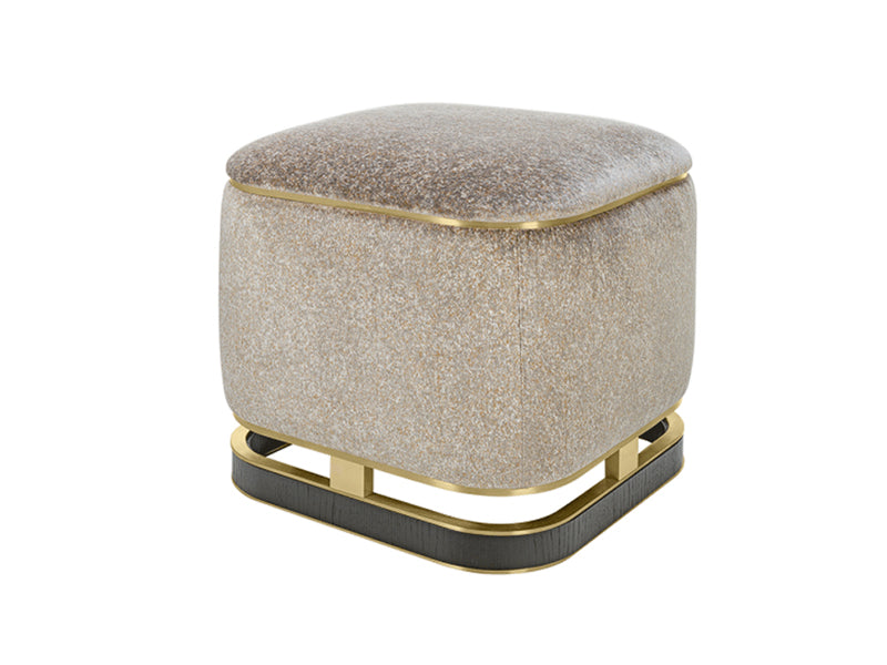 Luxury Round Foot Stool Velvet Lounge Chair Ottoman Pink Velvet Stools Home Stool Ottoman - Image 3