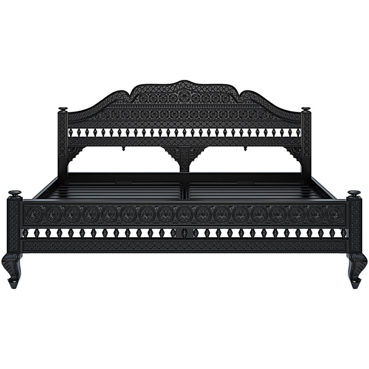 Trenton Solid Teak Wood Platform Bed - Image 3