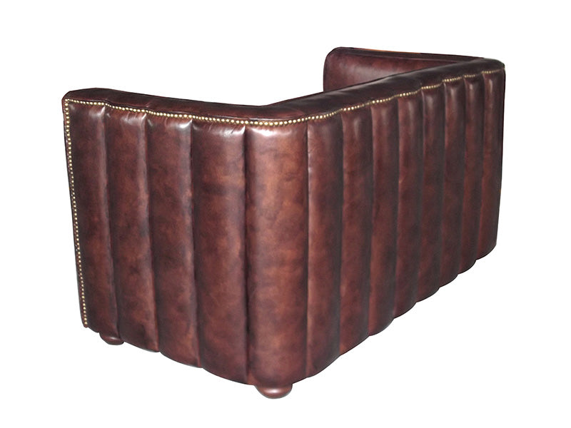 Leather Furniture Sofa;Brown Leather Sofa;Vintage Leather Sofa;Vintage Brown Leather Furniture Sofa - Image 3