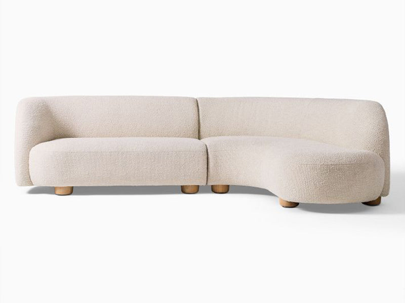 Luxury Fabric Sectional Couch Sofa Set For Home New Style Harmony Ottoman Linen Sectional Couch Sofa - Image 4