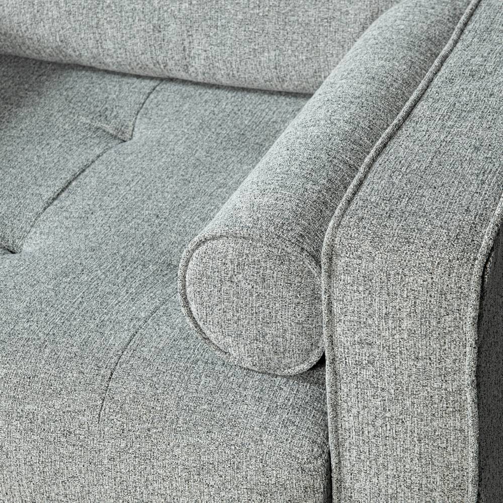 FONDA - Grey Fabric Chair - Image 3
