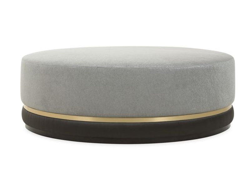 Italian Handmade Luxury Living Room Furniture Velvet Ottoman Lounge Pouf Chair With Ottoman - Image 4