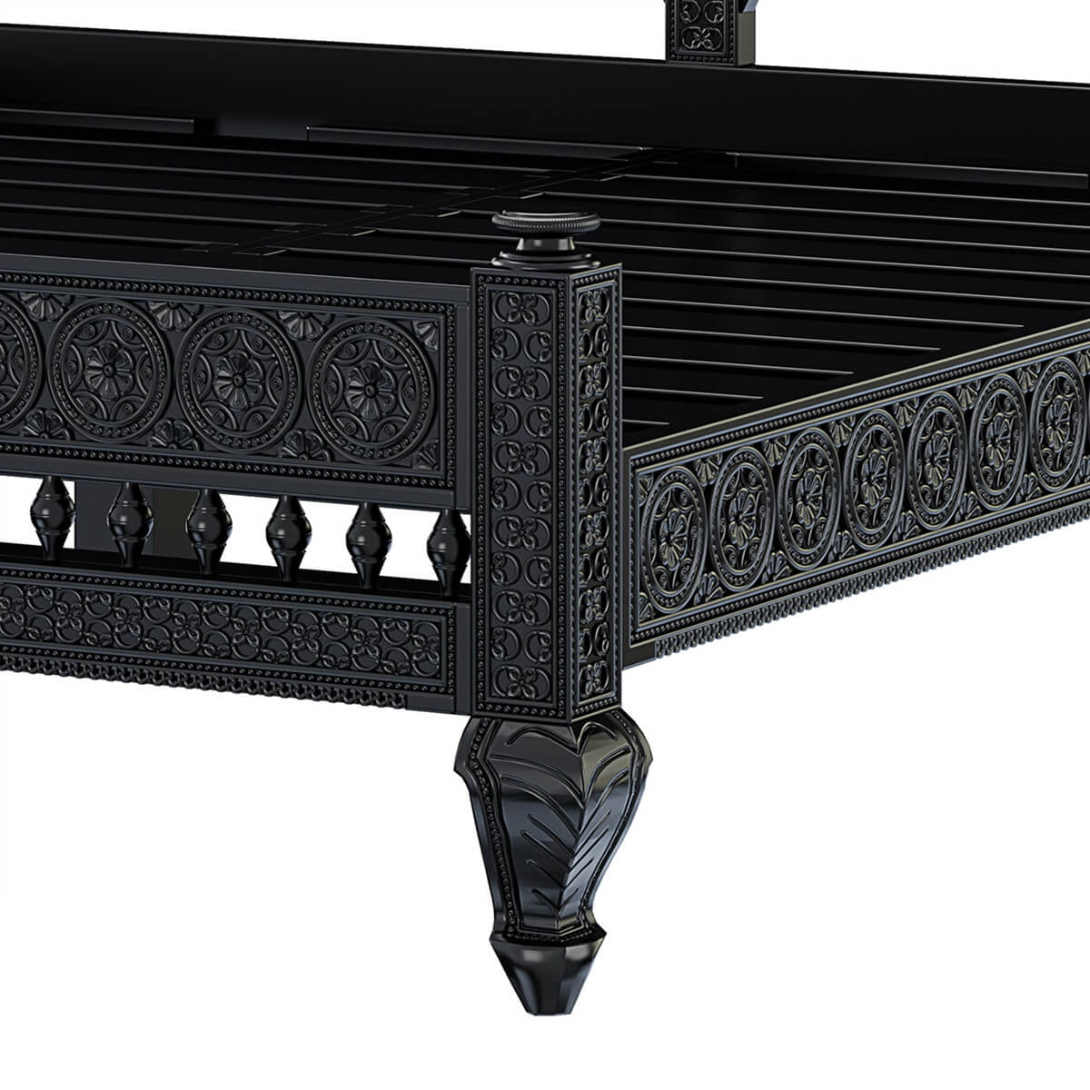 Trenton Solid Teak Wood Platform Bed - Image 5