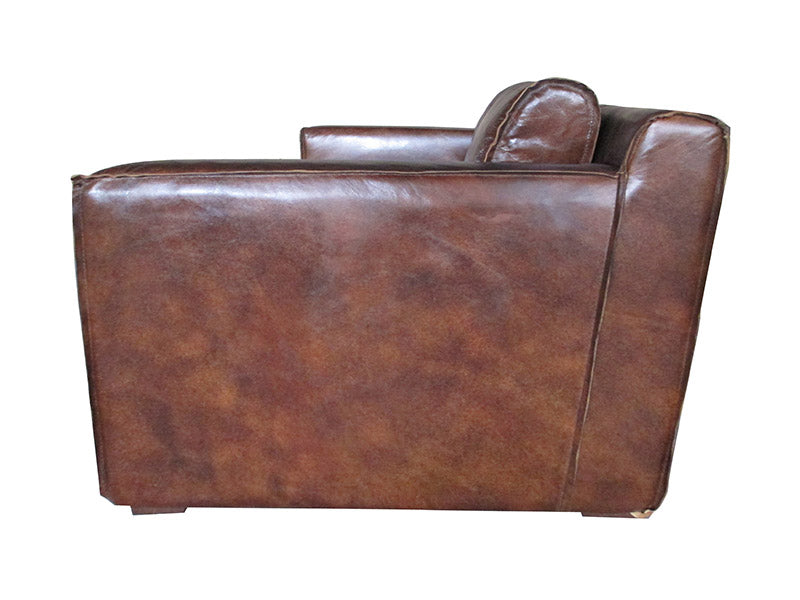 antique leather sofa;leather furniture;leather couch;Antique Leather Furniture American Leather Couch Sofa - Image 4