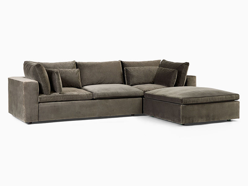 Harmony 3-Piece Ottoman Linen Sectional Couch Sofa Sectional Custom Size Sectional Couch Sofa - Image 4