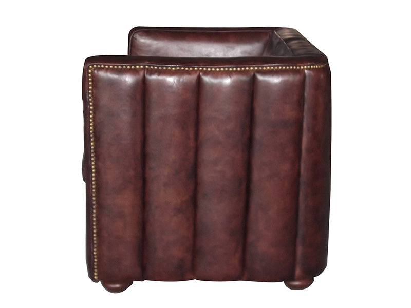 Leather Furniture Sofa;Brown Leather Sofa;Vintage Leather Sofa;Vintage Brown Leather Furniture Sofa - Image 4