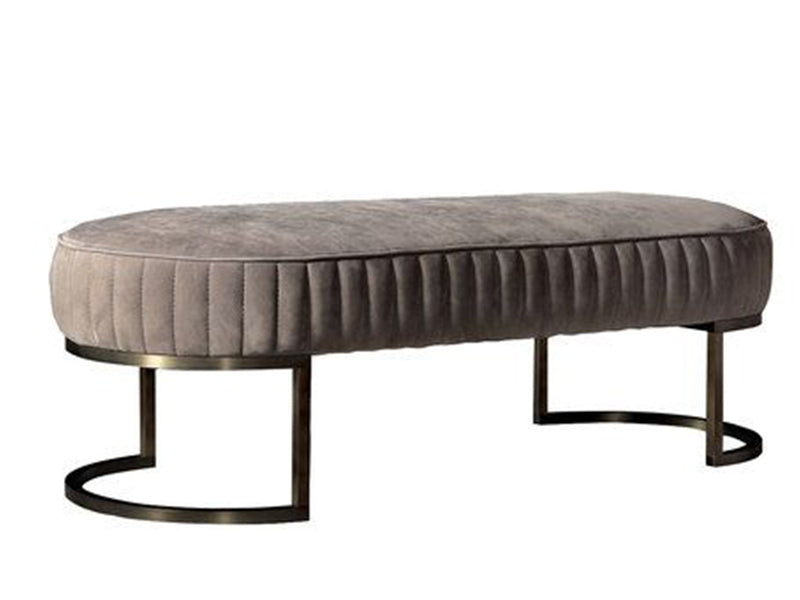 Bedroom Luxury Furniture Metal Bench Legs Design Velvet Benches Upholstered Bed End Stool - Image 2