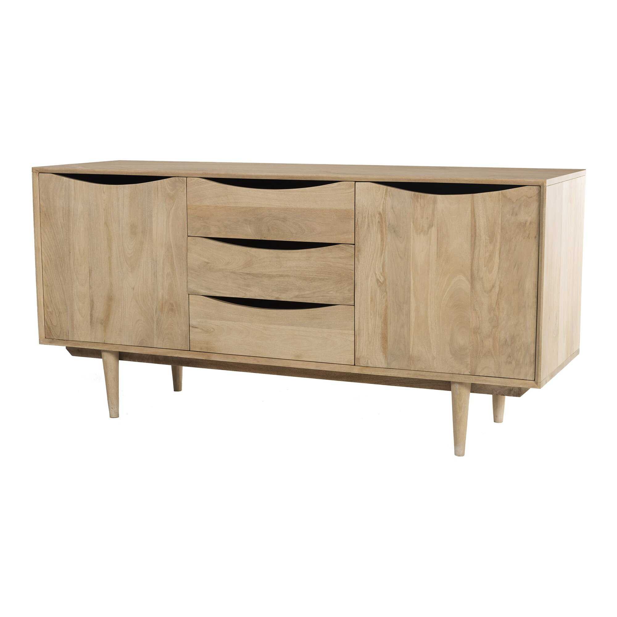 Natural Hayes Solid Mango Wood Credenza - Image 2