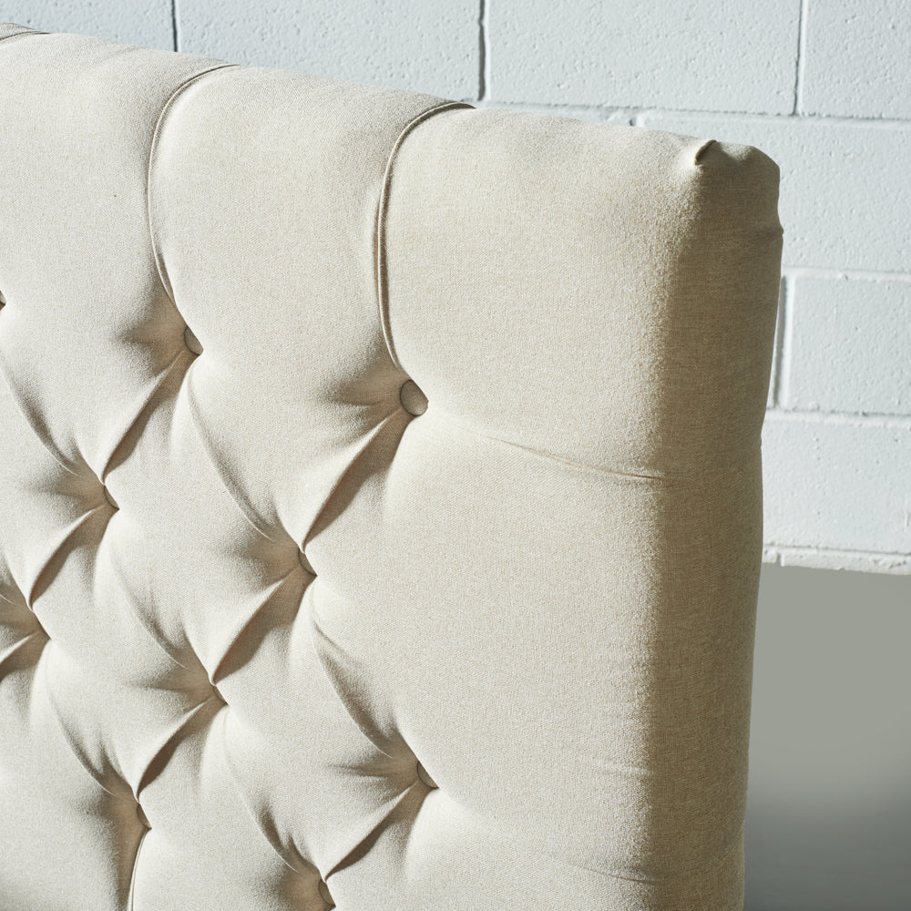 AMARA - Beige Fabric Bed - Image 7