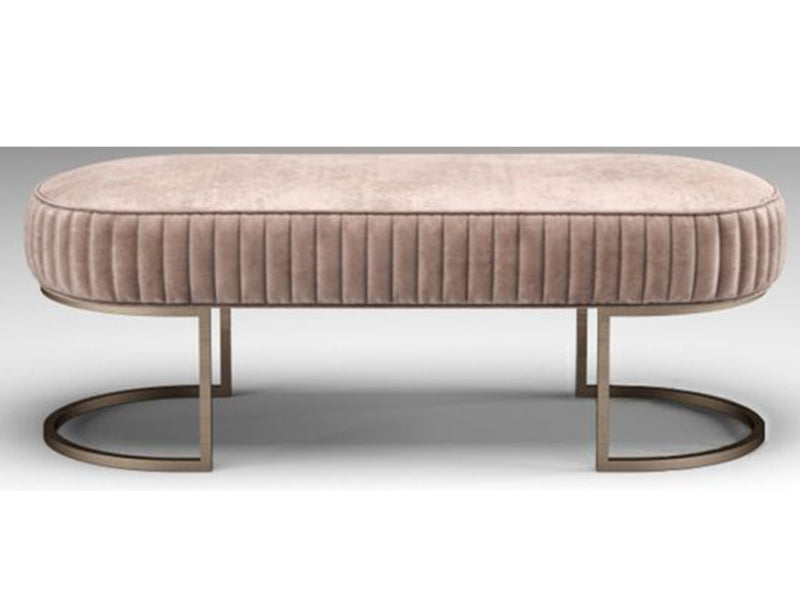 Bedroom Luxury Furniture Metal Bench Legs Design Velvet Benches Upholstered Bed End Stool - Image 3