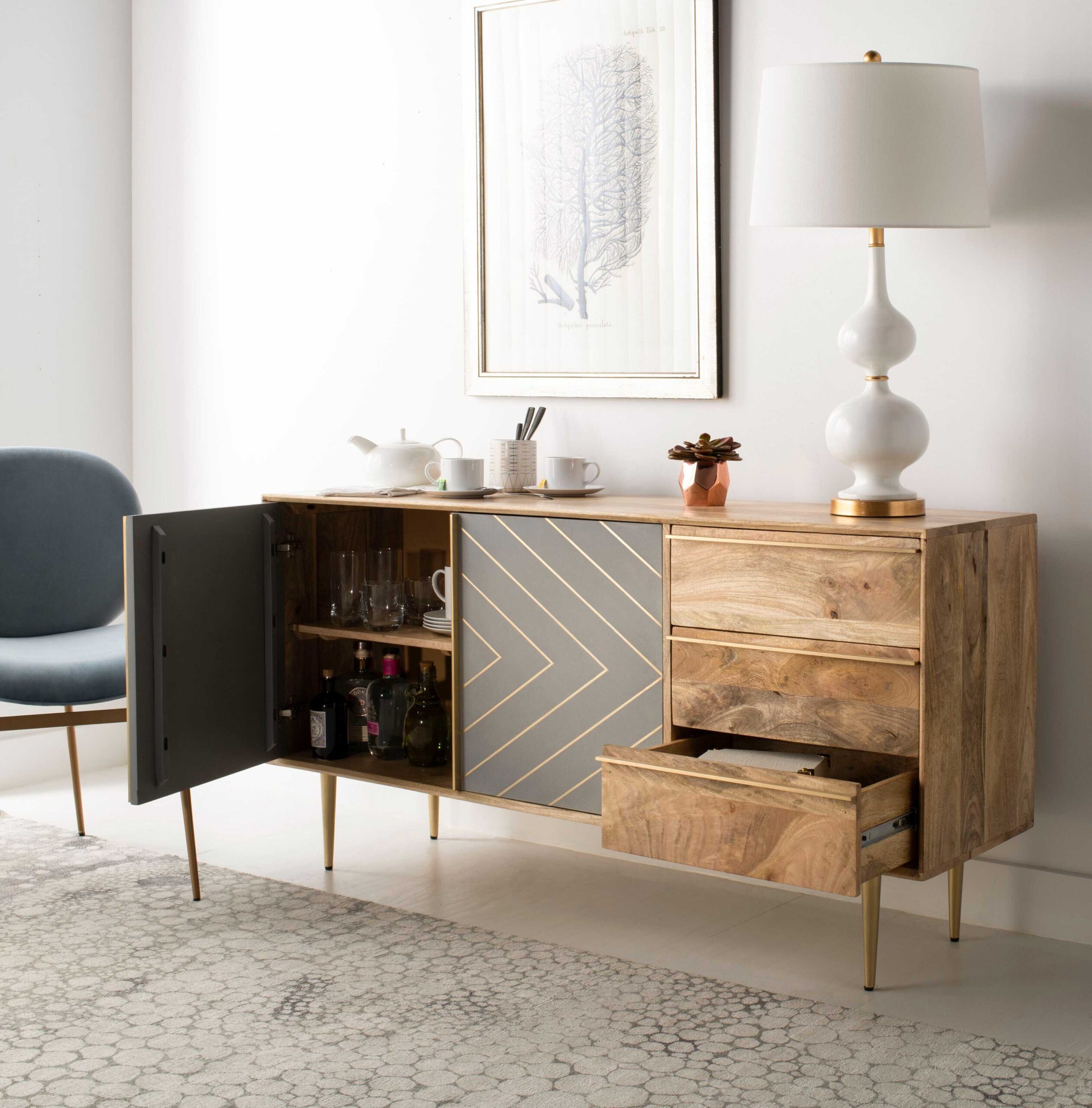 Knox Solid Mango Wood Sideboard - Image 3