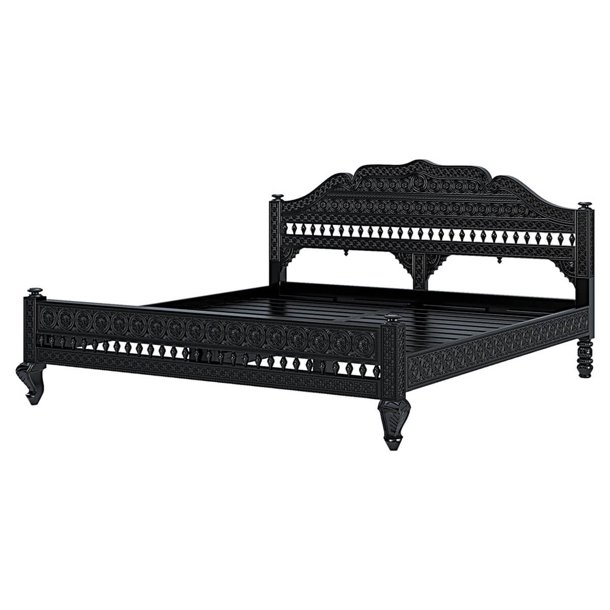 Trenton Solid Teak Wood Platform Bed - Image 6