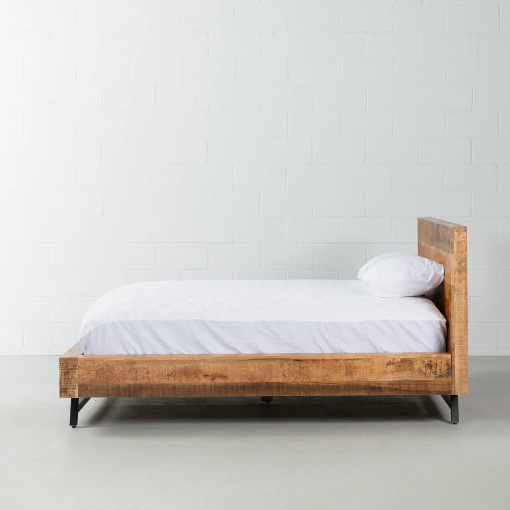 MAURA - Mango Wood Bed - Image 4