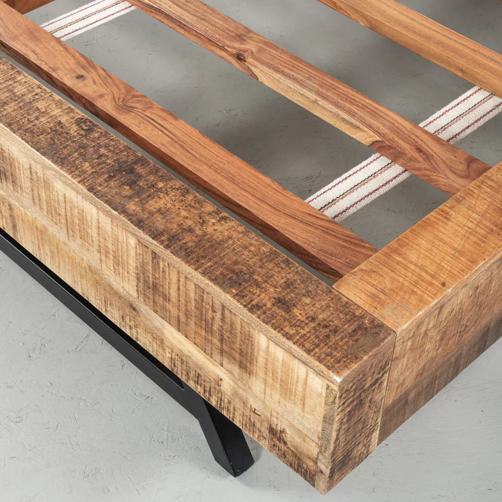 MAURA - Mango Wood Bed - Image 3