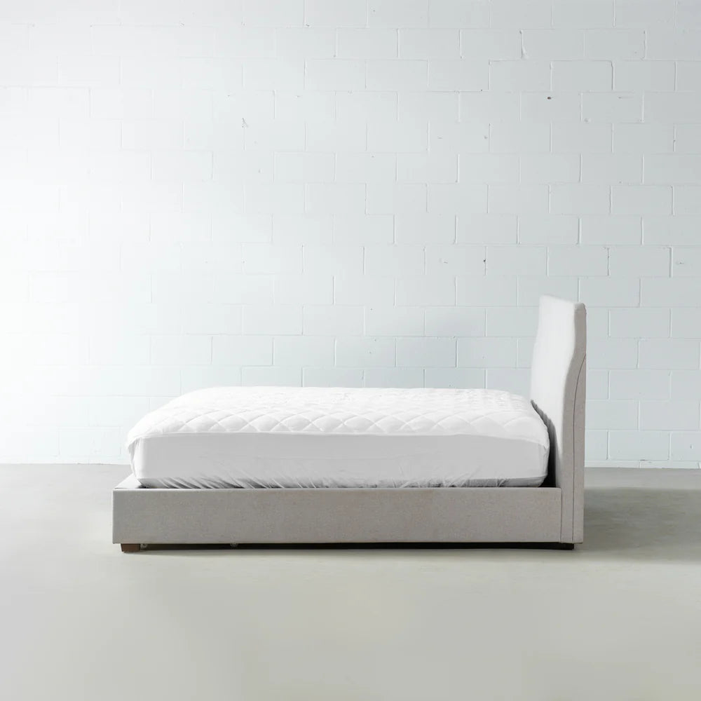 KUDROW - Grey Fabric Bed with Storage - Image 5