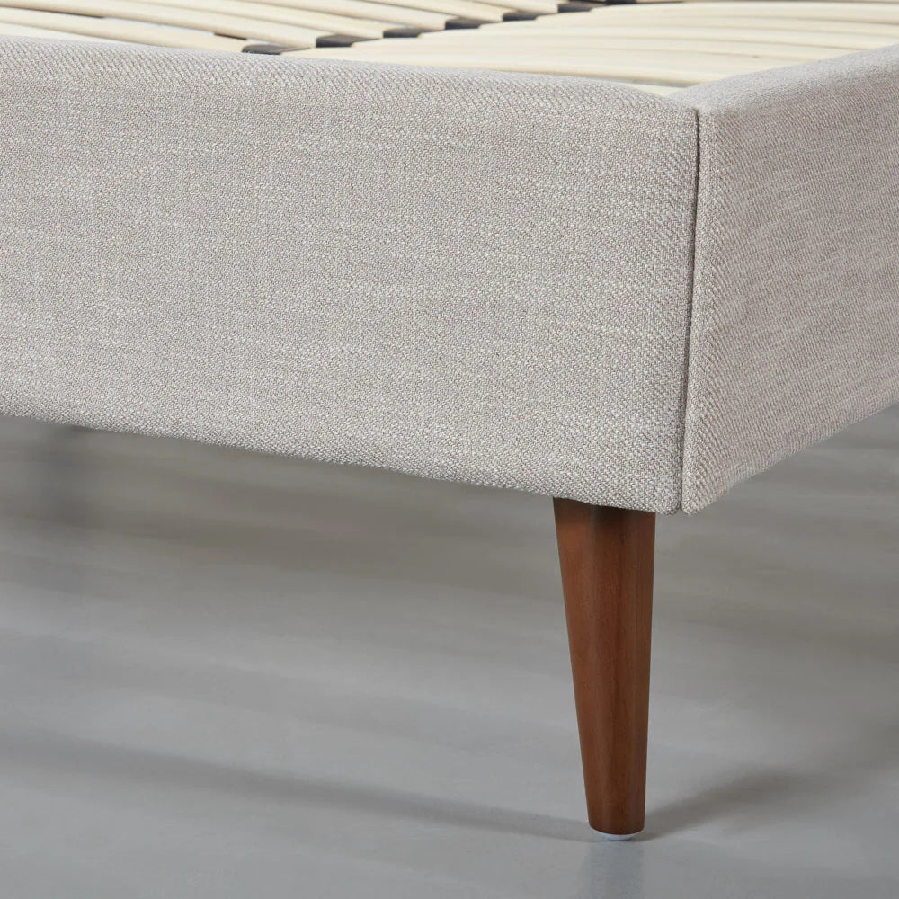 CASELLE - Beige Fabric Bed - Image 6